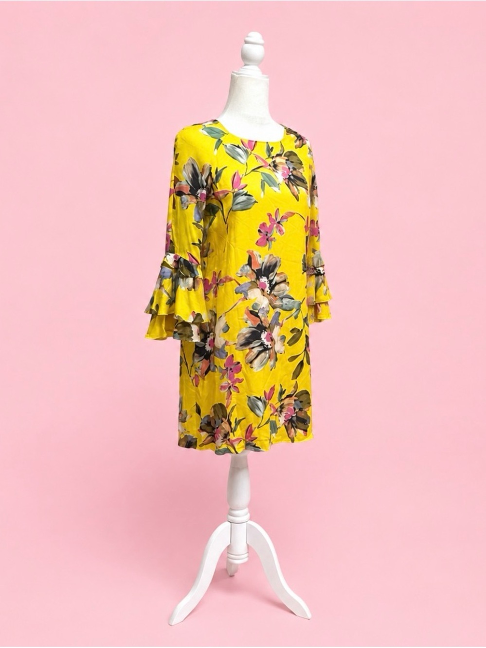 Gianni Bini Women’s Yellow Floral Dress - Picture 7 of 8